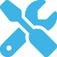 Screwdriver and wrench stylized icon representing the the maintenance included with Columbus property management services