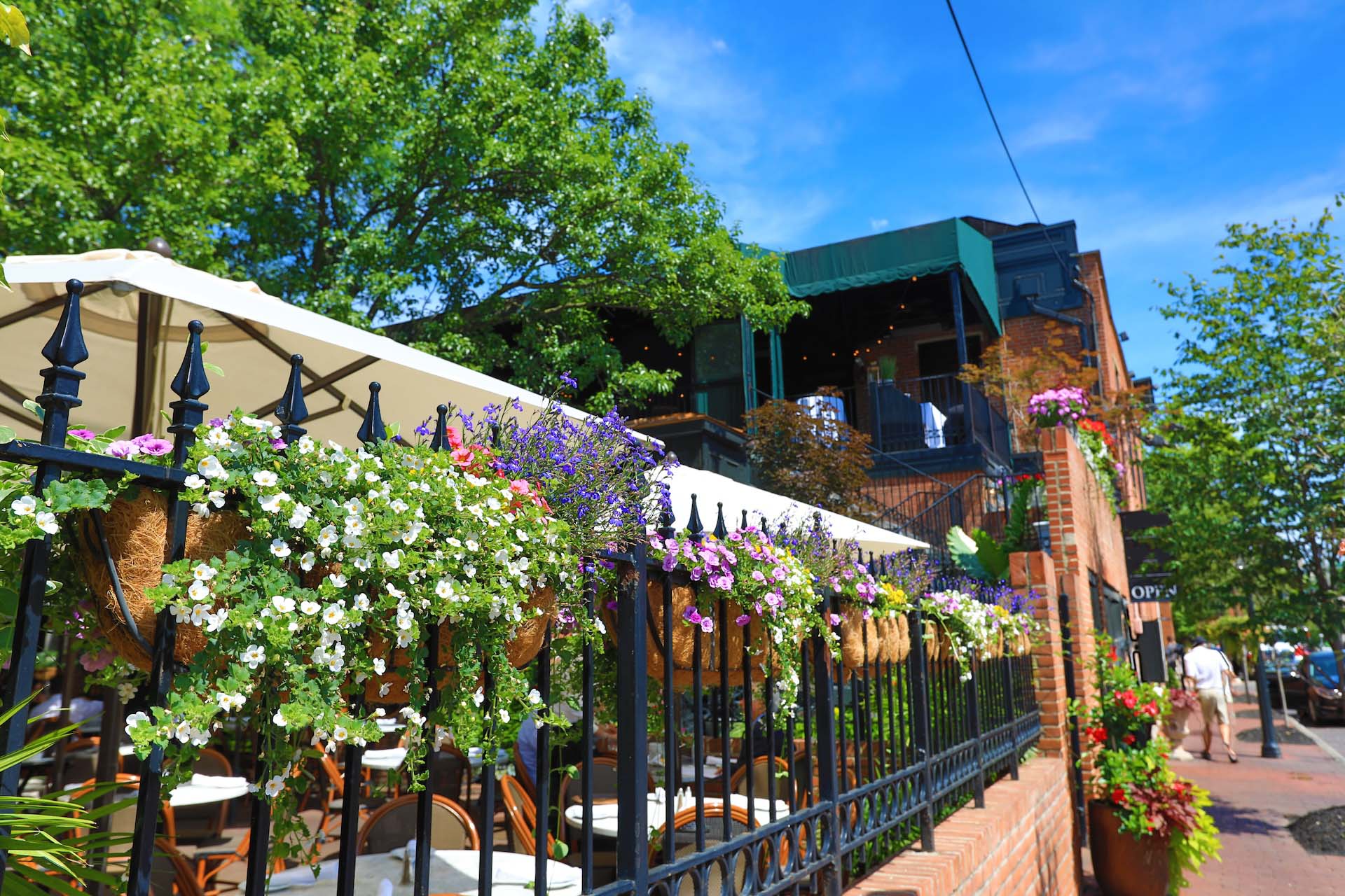 Fenced garden in German Village in Columbus